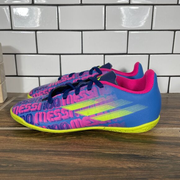 adidas X Speedflow Messi 4 Boys Size 3 Shoes Multicolor Indoor Soccer Sneakers - Picture 1 of 13